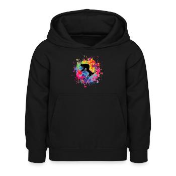 skifahrer - Kinder Hoodie - Schwarz - Vorne - AI Model Kid Female (0cm)