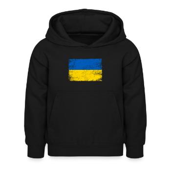Drapeau ukrainien drapeau ukrainien pour les patriotes - Sweat à capuche Enfant - noir - Devant - AI Model Kid Female (0cm)
