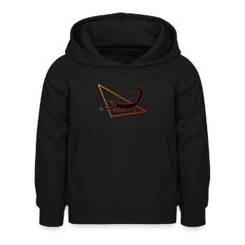 Scorpion en rouge/orange - Sweat à capuche Enfant - noir - Devant - AI Model Kid Female (0cm)
