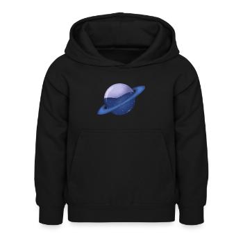 Planète Galaxy - Sweat à capuche Enfant - noir - Devant - AI Model Kid Female (0cm)