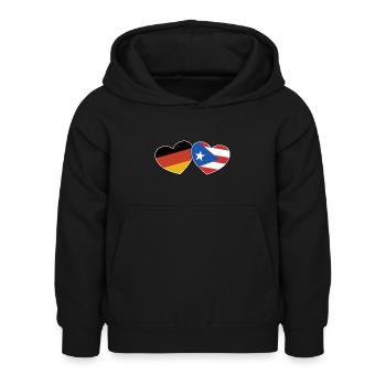 Deutsch Puertoricanische Freundschaft - Geschenk - Kinder Hoodie - Schwarz - Vorne - AI Model Kid Female (0cm)