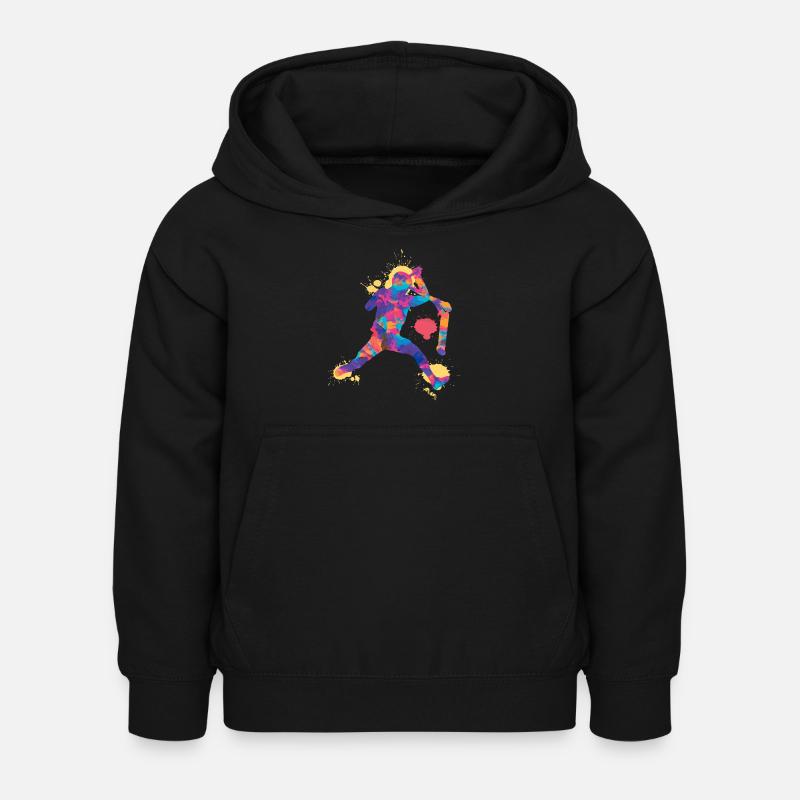 Scooter stunt colorful - Kinder Hoodie - Schwarz