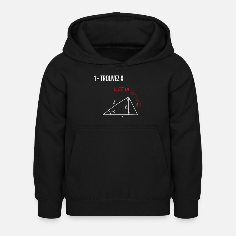 Trouver x - Sweat à capuche Enfant - noir