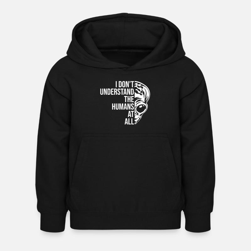 Graphique de citation extraterrestre - Sweat à capuche Enfant - noir