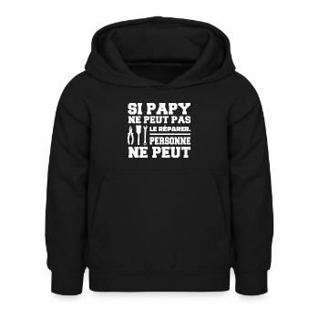 Opa - wenn Opa es nicht reparieren kann - Kinder Hoodie - Schwarz - Vorne - AI Model Kid Female (0cm)