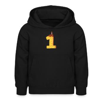 Premier anniversaire - Sweat à capuche Enfant - noir - Devant - AI Model Kid Female (0cm)
