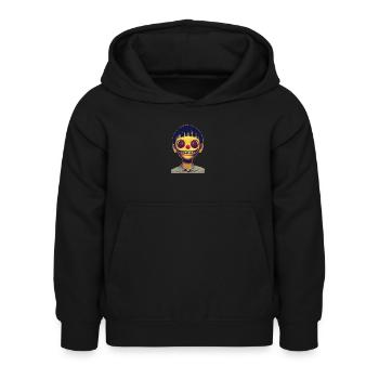 Portrait d’horreur - Sweat à capuche Enfant - noir - Devant - AI Model Kid Female (0cm)