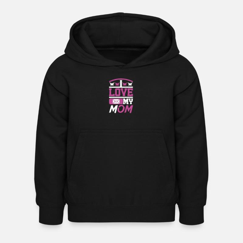 Ich liebe meine Mutter - Muttertagsgeschenke - Kinder Hoodie - Schwarz