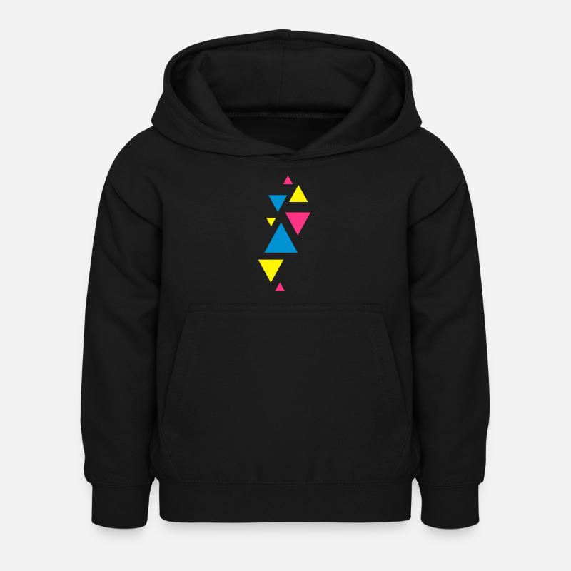 three eckedesign forms hipster - Kids Hoodie - black