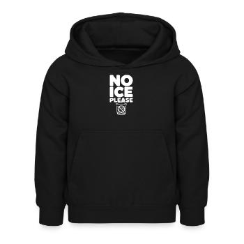 Nein, bitte - Kinder Hoodie - Schwarz - Vorne - AI Model Kid Female (0cm)