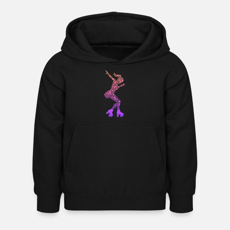 Rollschuhe Kinder Roller Skates Rollschuh Mädchen - Kinder Hoodie - Schwarz