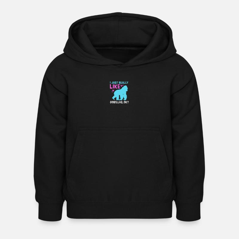 Gorille - Sweat à capuche Enfant - noir