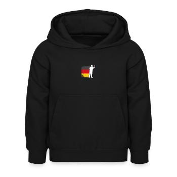 Dartspieler Deutschland Flagge Darts - Kinder Hoodie - Schwarz - Vorne - AI Model Kid Female (0cm)