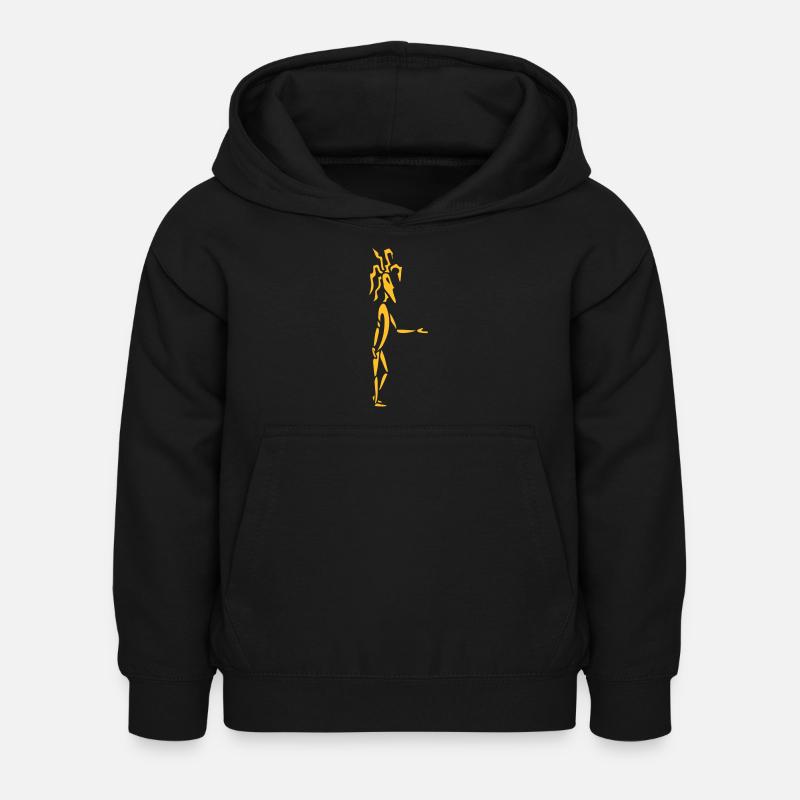 Bonhomme aux dreadlocks - Sweat à capuche Enfant - noir