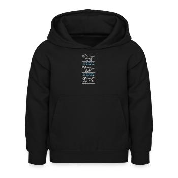 Hunde machen unser Leben ganz (dunkel) - Kinder Hoodie - Schwarz - Vorne - AI Model Kid Female (0cm)