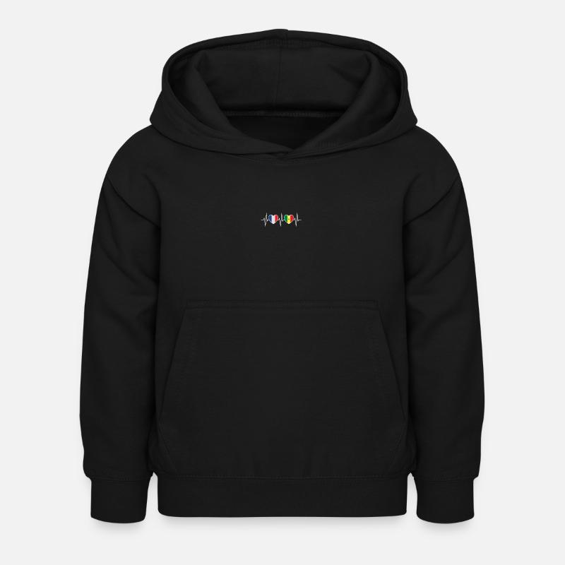 France et Sénégal Drapeaux sénégalais - Sweat à capuche Enfant - noir