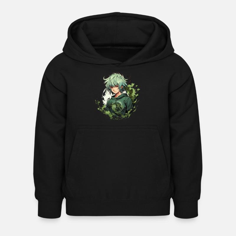 Cooles Manga Design - Kinder Hoodie - Schwarz