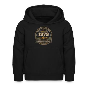 1979 Retro 1979 Vintage 1979 Geschenk 1979 - Kinder Hoodie - Schwarz - Vorne - AI Model Kid Female (0cm)