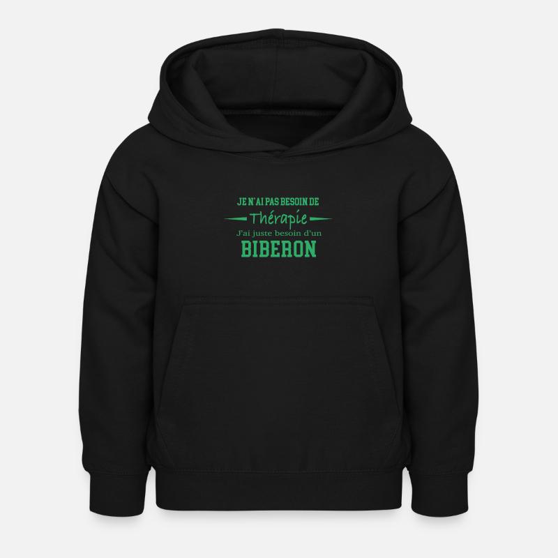 Idée cadeau drôle bébé - Sweat à capuche Enfant - noir