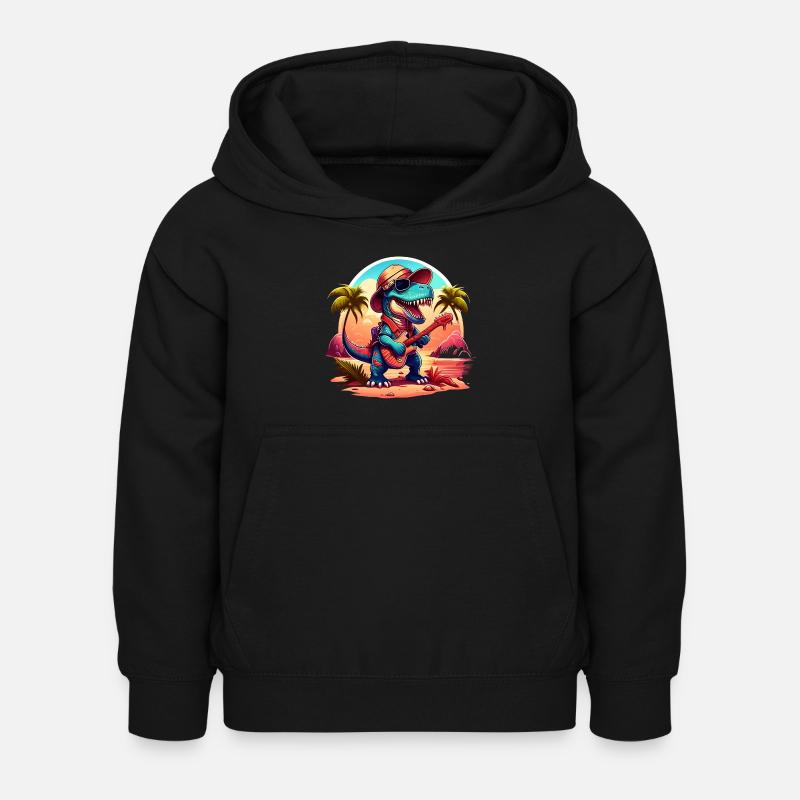 Funky T-Rex - Kids Hoodie - black