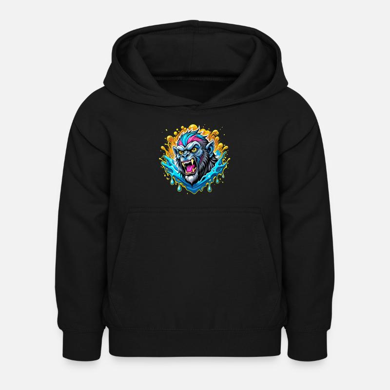Monkey - Kids Hoodie - black