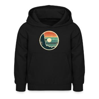 Escalade Alpinistes Montagnes Rochers Bloc - Sweat à capuche Enfant - noir - Devant - AI Model Kid Female (0cm)