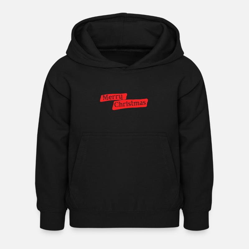 Merry Christmas - Sweat à capuche Enfant - noir
