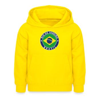 Rio de Janeiro - Sweat à capuche Enfant - jaune - Devant - AI Model Kid Female (0cm)
