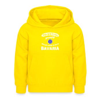 Patrie bavaroise - Sweat à capuche Enfant - jaune - Devant - AI Model Kid Female (0cm)