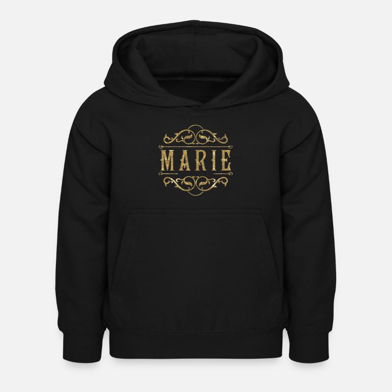Marie en or - Sweat à capuche Enfant - noir