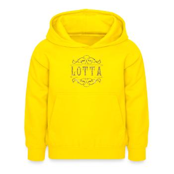 Lotta gold - Kinder Hoodie - Gelb - Vorne - AI Model Kid Female (0cm)