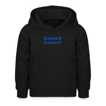 Vorschläge sind willkommen - Kinder Hoodie - Schwarz - Vorne - AI Model Kid Female (0cm)