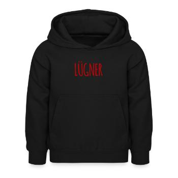 Lügen müssen sein - Kinder Hoodie - Schwarz - Vorne - AI Model Kid Female (0cm)