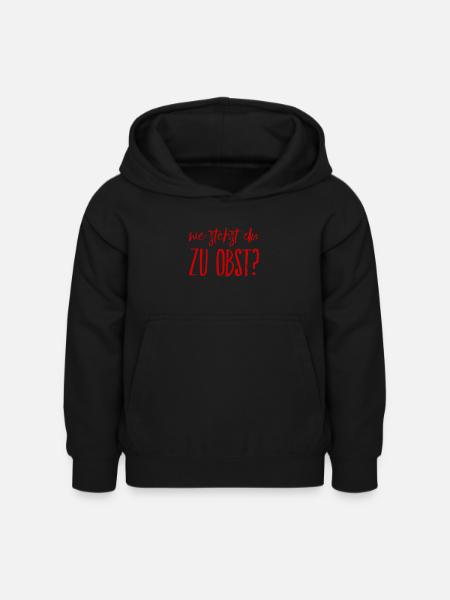 Obst gefällig? - Kinder Hoodie - Schwarz