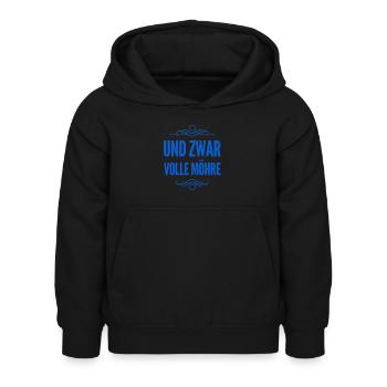 voll und ganz - Kinder Hoodie - Schwarz - Vorne - AI Model Kid Female (0cm)