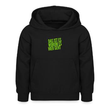 das ist der Grund - Kinder Hoodie - Schwarz - Vorne - AI Model Kid Female (0cm)