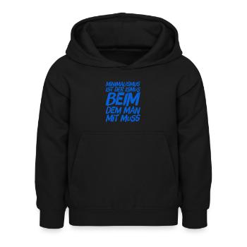 ich liebe Minimalismus - Kinder Hoodie - Schwarz - Vorne - AI Model Kid Female (0cm)