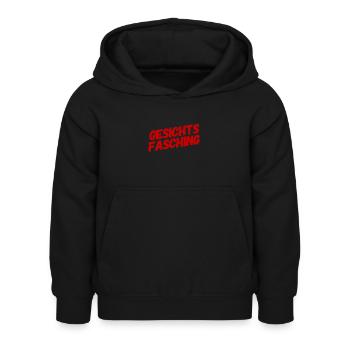 ich steh auf Gesichtsfasching - Kinder Hoodie - Schwarz - Vorne - AI Model Kid Female (0cm)