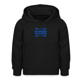 mal kucken - Kinder Hoodie - Schwarz - Vorne - AI Model Kid Female (0cm)