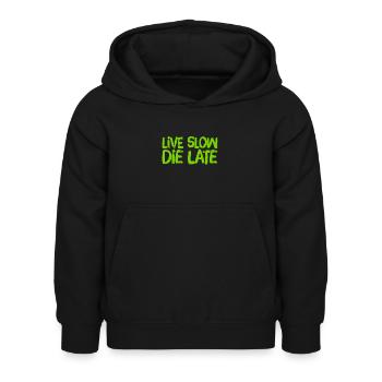 alt werden - Kinder Hoodie - Schwarz - Vorne - AI Model Kid Female (0cm)