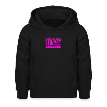 Évoluer - Sweat à capuche Enfant - noir - Devant - AI Model Kid Female (0cm)