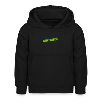 grappig - Kinderhoodie - zwart - Voor - AI Model Kid Female (0cm)