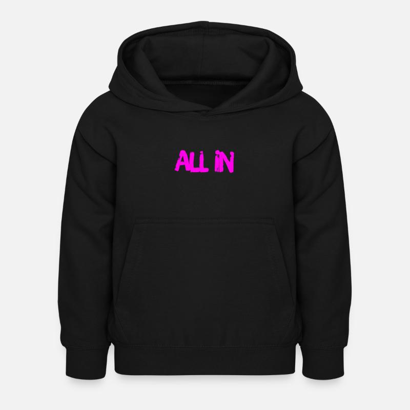 all in - Kinder Hoodie - Schwarz