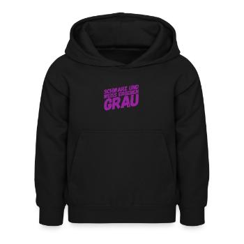 das ergibt grau - Kinder Hoodie - Schwarz - Vorne - AI Model Kid Female (0cm)
