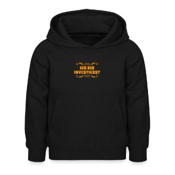 investieren ist mein Ding - Kinder Hoodie - Schwarz - Vorne - AI Model Kid Female (0cm)