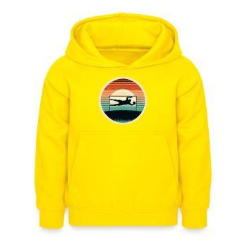 Torwart Torhüter Fußball - Kinder Hoodie - Gelb - Vorne - AI Model Kid Female (0cm)