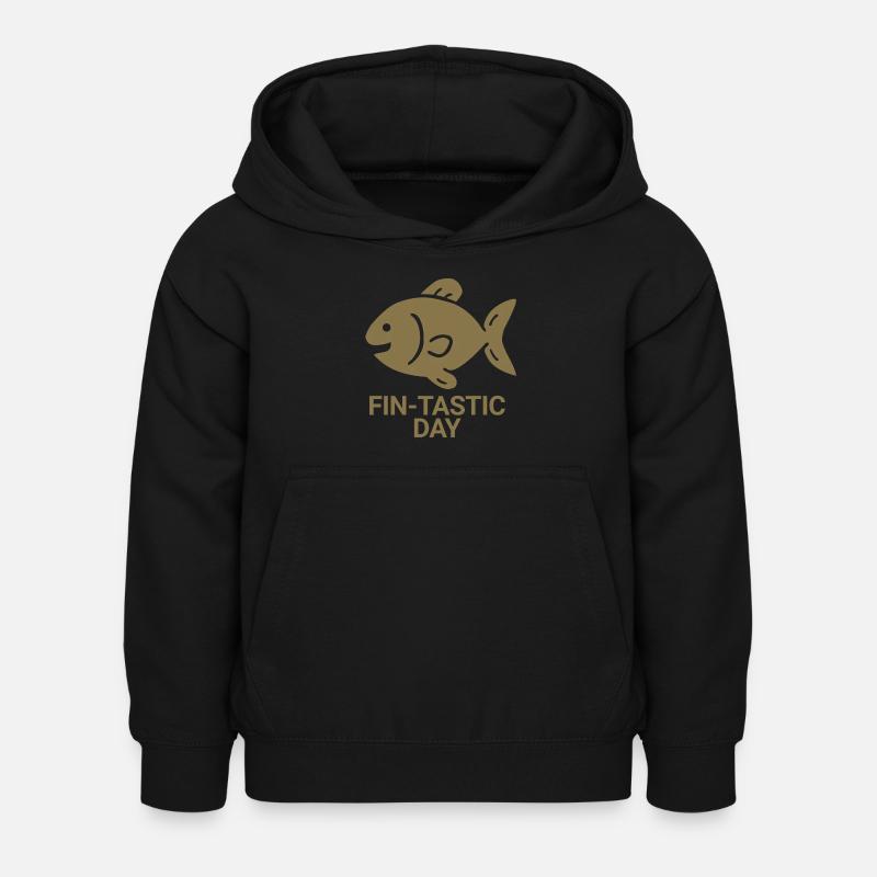 Fin-tastic day - Kids Hoodie - black