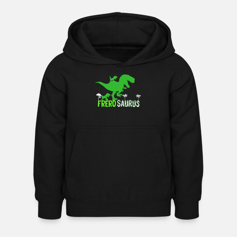 Grand Frère Dinosaure Frérosaurus - Sweat à capuche Enfant - noir