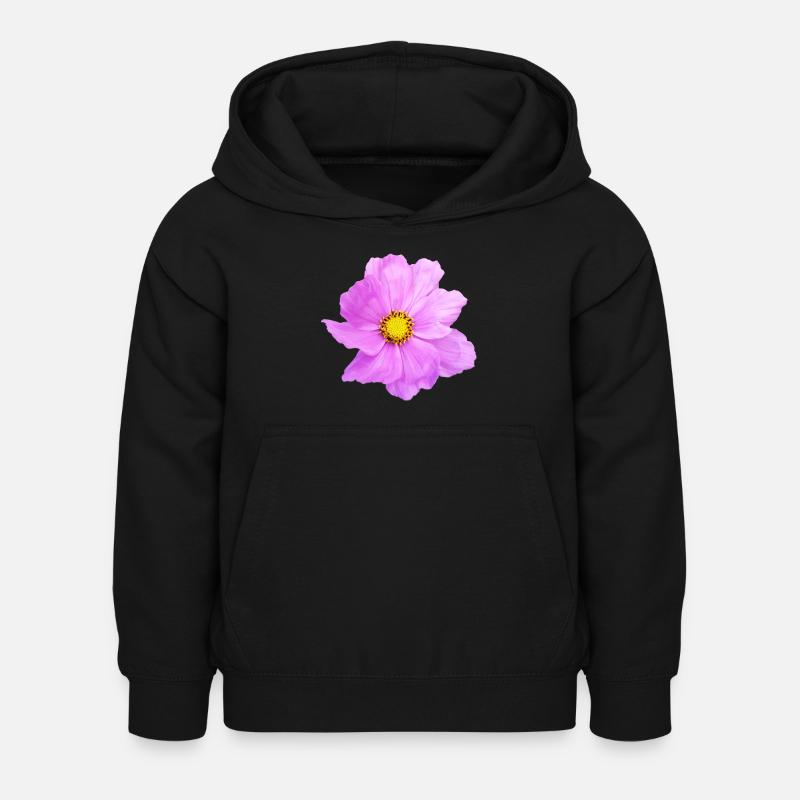 Fleur, floral, fleurs, fleur - Sweat à capuche Enfant - noir
