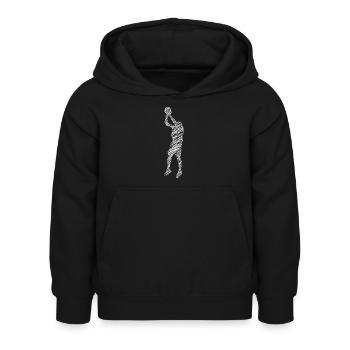 Basketball Basketballer - Kinder Hoodie - Schwarz - Vorne - AI Model Kid Female (0cm)
